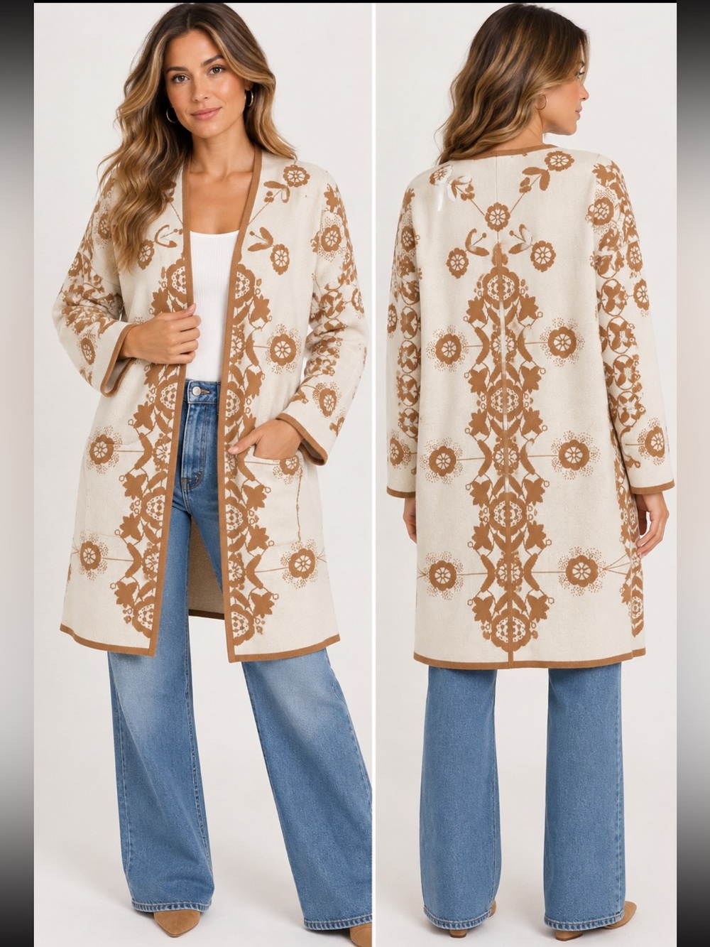 ESSITAM Cardigan Bohochic Soft Cardigan NWT